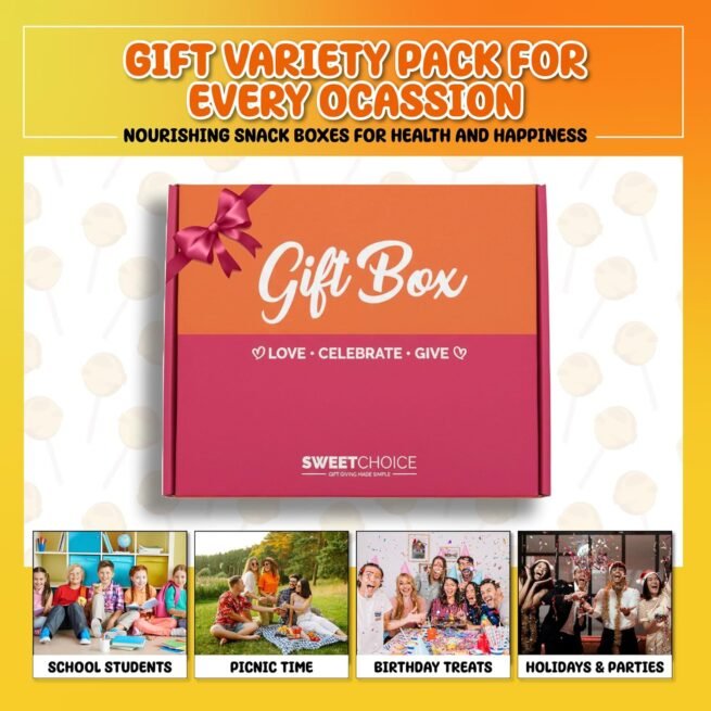 Christmas Snack Box Variety Pack with Chips, Cookies & Bars (40 Count) - Snacks Variety Pack for Adults, Kids & Teens - Care Packages for College Students, Office Treats, Travel & Birthdays